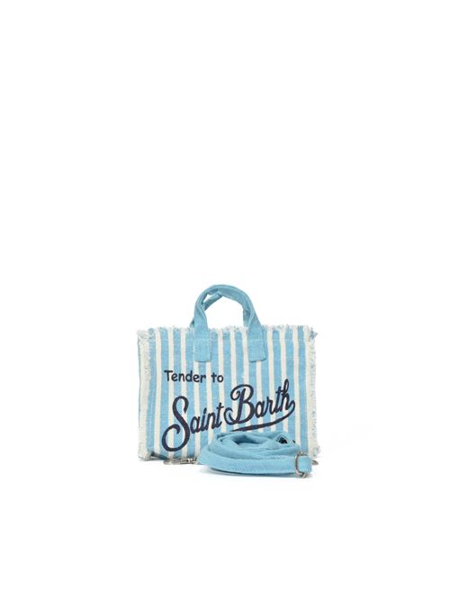 Phone Bag in lino a righe Azzurro Mc2 Saint Barth | PHONE00200398L
